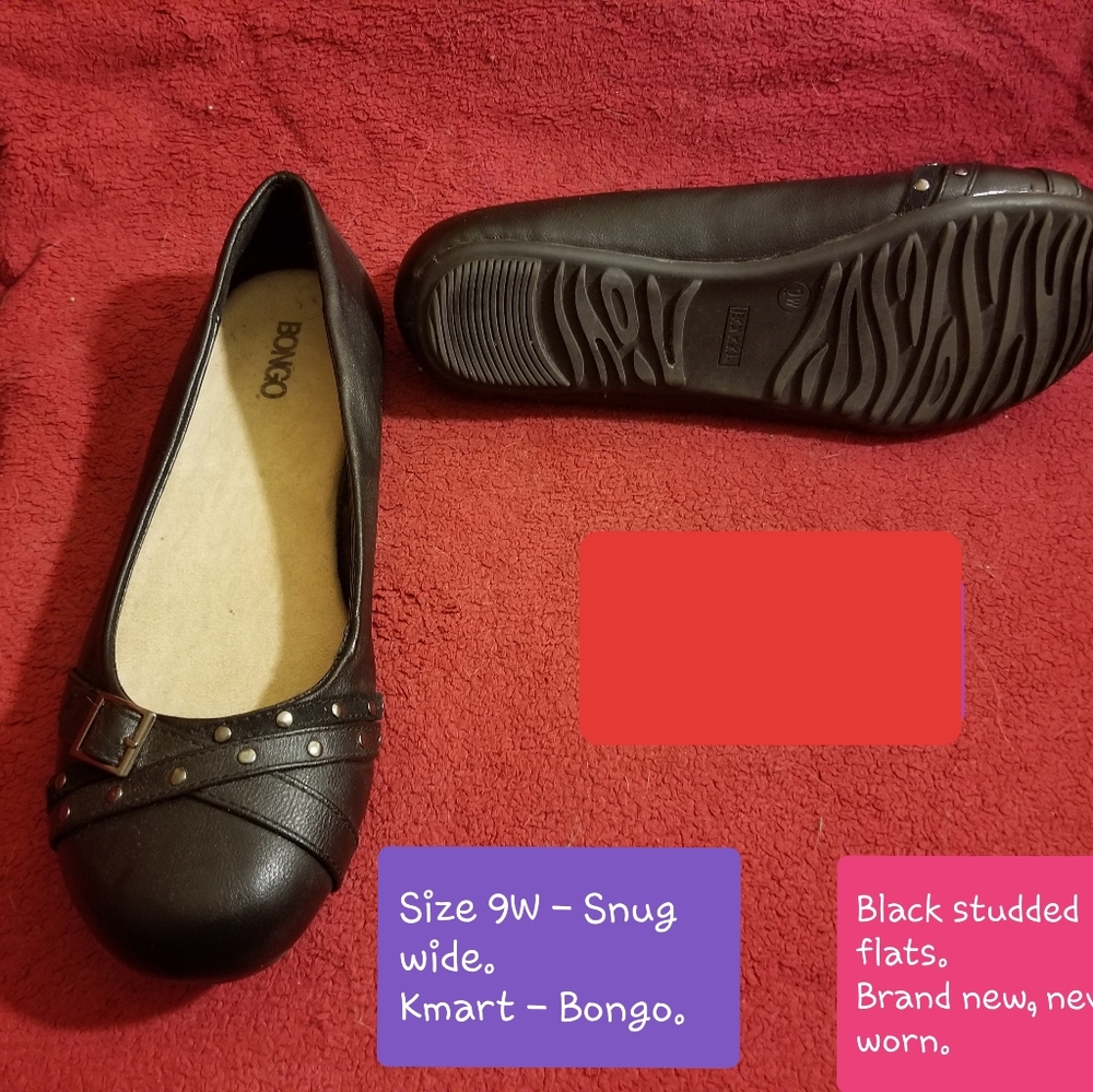 Black studded accent flats.